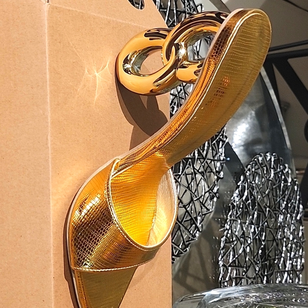 Gold shoes